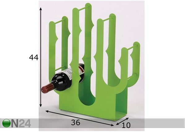 Veinipudelihoidja Cactus, lime mõõdud
