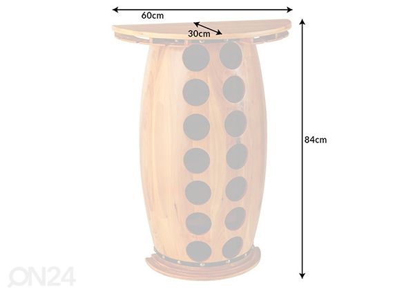 Veiniriiul Bodega 60 cm mõõdud