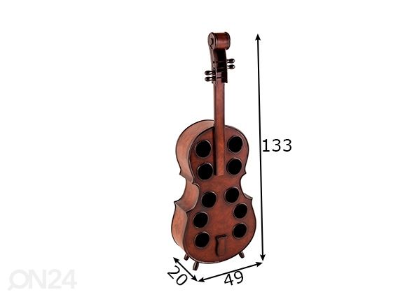 Veiniriiul Cello mõõdud
