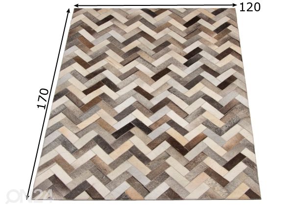 Veisenahast vaip 120x170 cm mõõdud