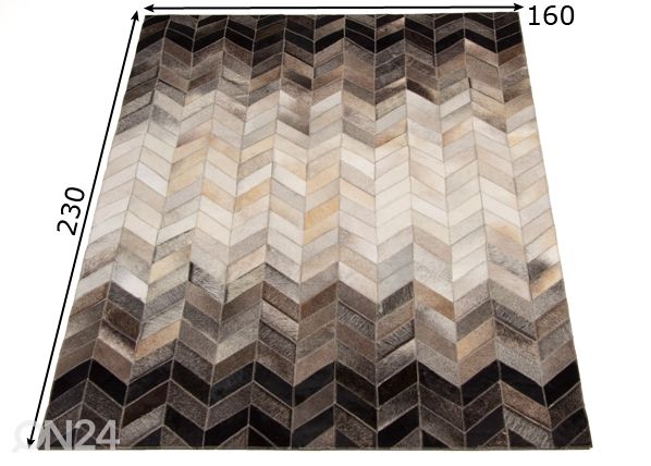 Veisenahast vaip 160x230 cm mõõdud