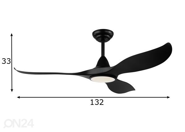 Ventilaatoriga lamp Cirali 52 mõõdud