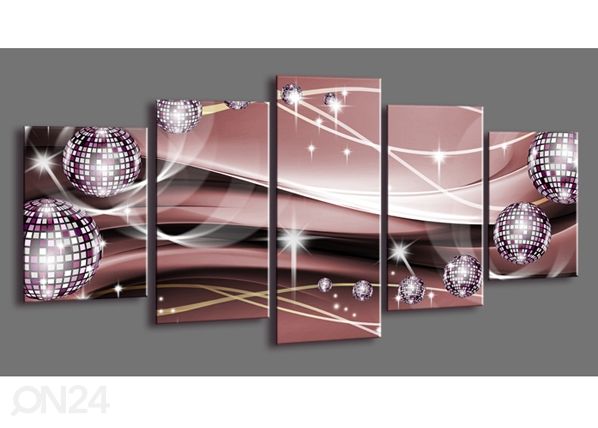 Viieosaline seinapilt Abstrakt 200x100 cm