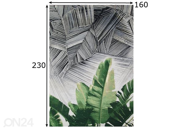 Village’s vaip Palmu 160x235 cm mõõdud
