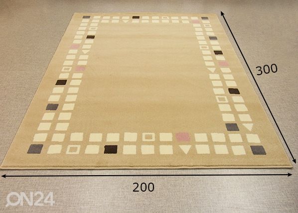 Villane vaip 200x300 cm mõõdud