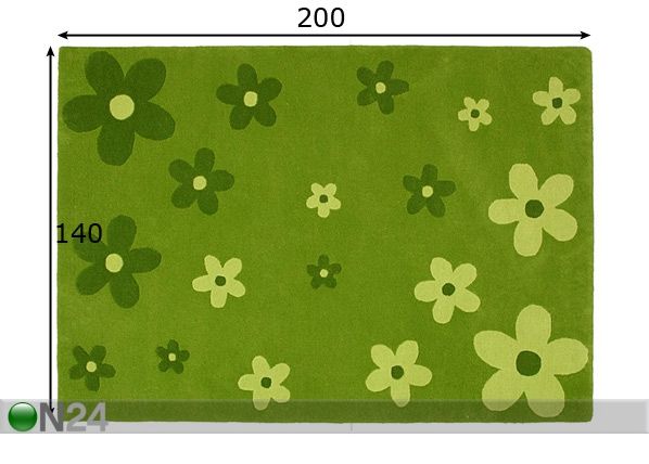 Villane vaip Ligo 140x200 cm mõõdud