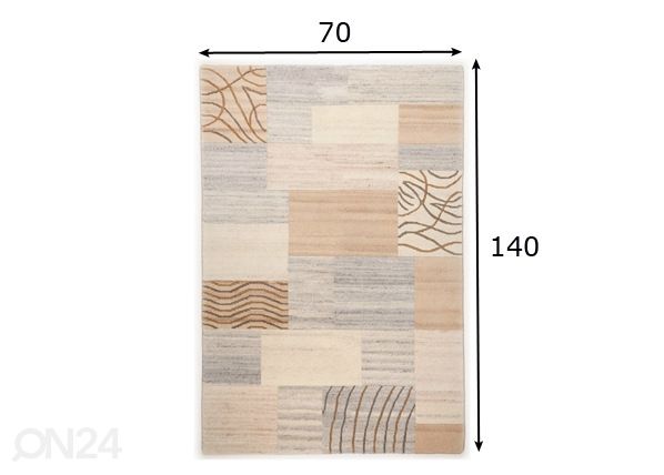 Villane vaip Nakarta 70x140 cm mõõdud