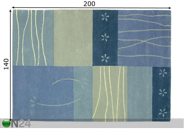 Villane vaip Nida 140x200 cm mõõdud