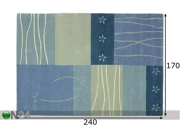Villane vaip Nida 170x240 cm mõõdud