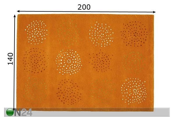 Villane vaip Riga 140x200 cm mõõdud