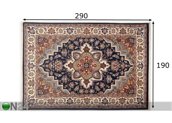 Villane vaip Royal Heriz 190x290 cm mõõdud
