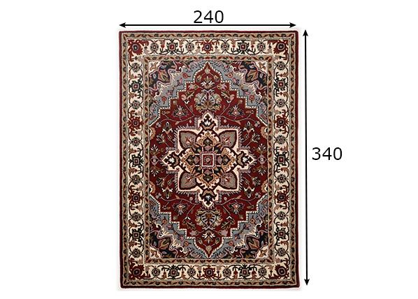 Villane vaip Royal Heriz 240x340 cm mõõdud