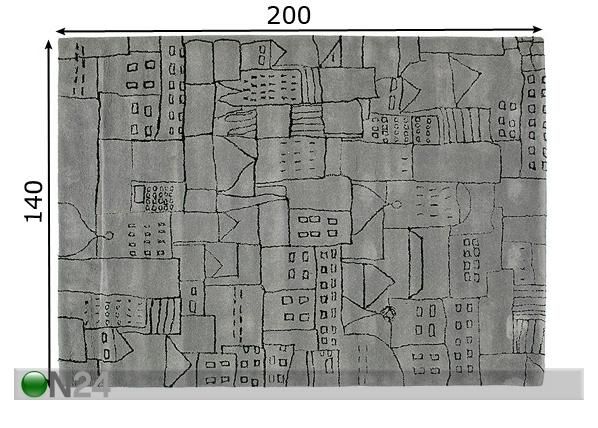 Villane vaip Tallinn 140x200 cm mõõdud
