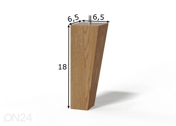 Viltused koonus puitjalad h18 cm, 4 tk mõõdud