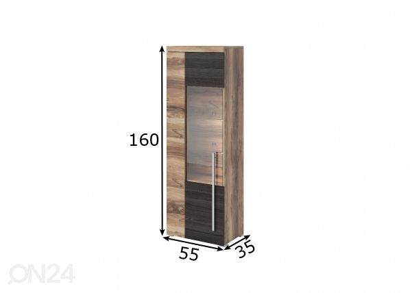 Vitriinkapp 55 cm mõõdud