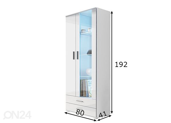 Vitriinkapp 80 cm mõõdud