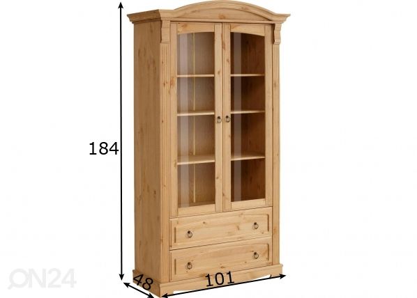 Vitriinkapp Anna 101 cm mõõdud