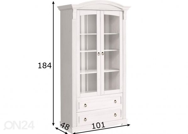Vitriinkapp Anna 101 cm mõõdud