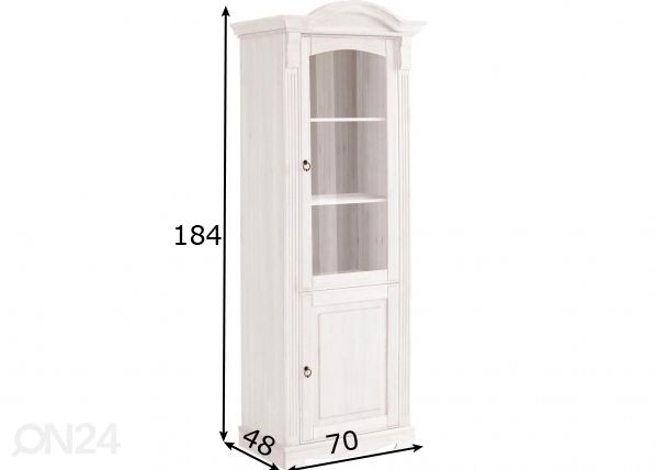Vitriinkapp Anna 70 cm mõõdud