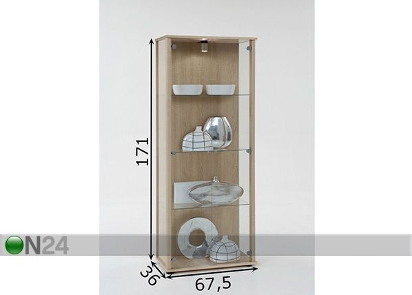 Vitriinkapp Bora 2 mõõdud
