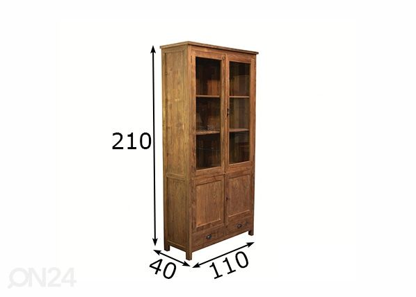 Vitriinkapp Cipo 110 cm mõõdud