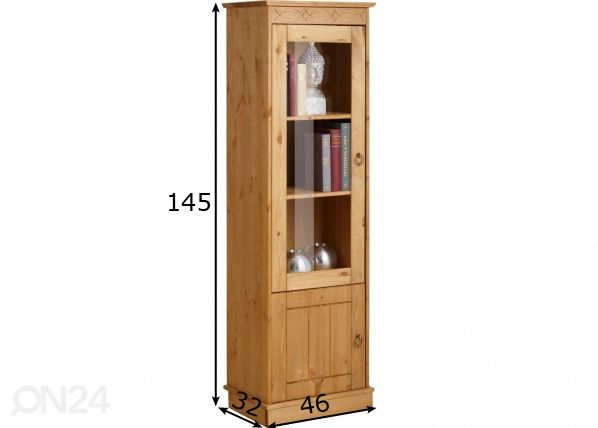 Vitriinkapp Indra 46 cm mõõdud