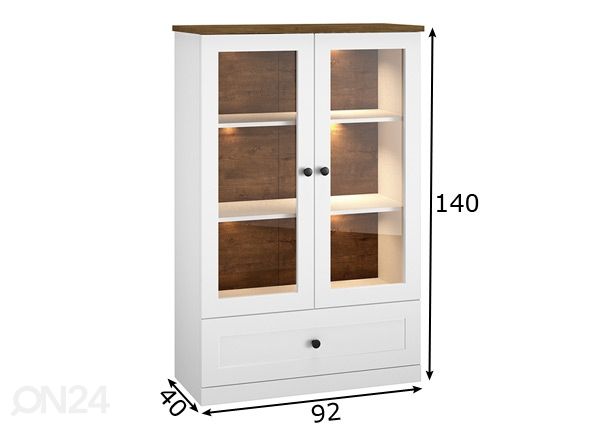 Vitriinkapp Lille 92 cm mõõdud