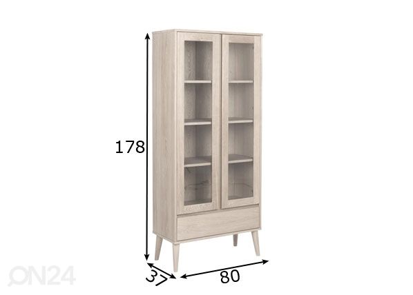 Vitriinkapp Tokyo 80 cm mõõdud