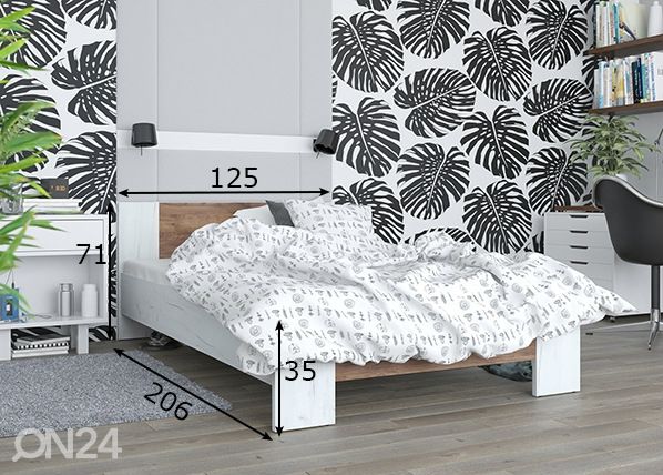 Voodi 120x200 cm mõõdud