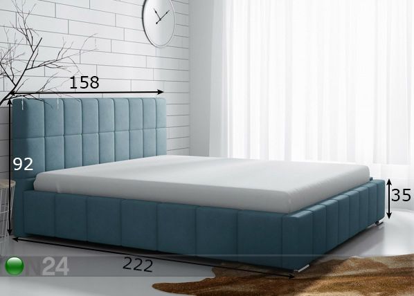 Voodi 140x200 cm mõõdud