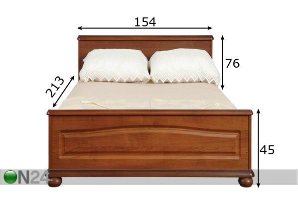 Voodi 140x200 cm mõõdud