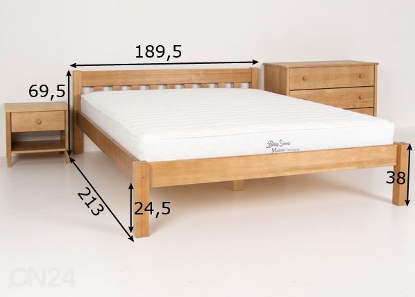 Voodi 180x200 cm mõõdud