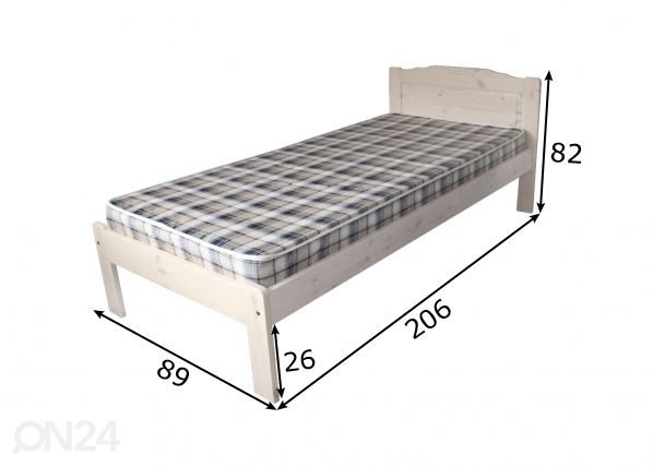 Voodi 80x200 cm mõõdud