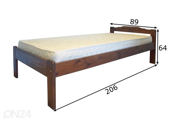 Voodi 80x200 cm mõõdud