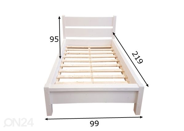 Voodi 80x200 cm mõõdud