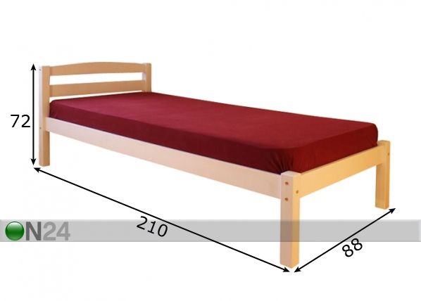 Voodi 80x200 cm mõõdud