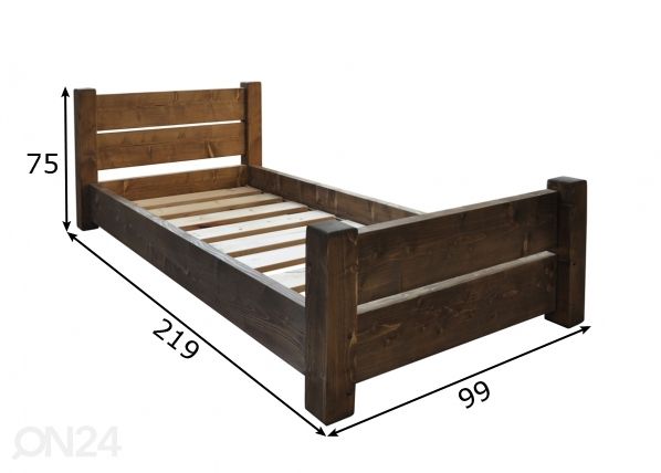 Voodi 80x200 cm mõõdud