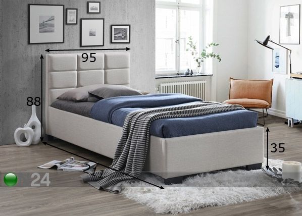 Voodi 90x200 cm mõõdud