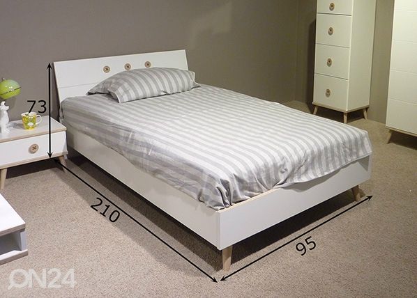 Voodi Billund 90x200 cm mõõdud