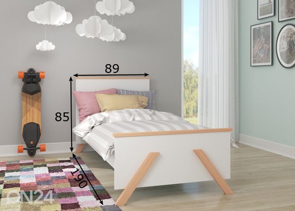 Voodi Buffalo 80x190 cm mõõdud