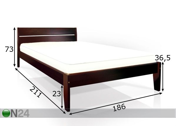 Voodi Classic 2 180x200 cm mõõdud