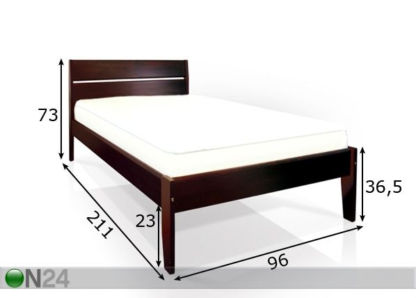 Voodi Classic 2 90x200 cm mõõdud