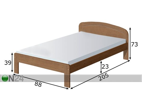 Voodi Classic 3 80x200 cm mõõdud