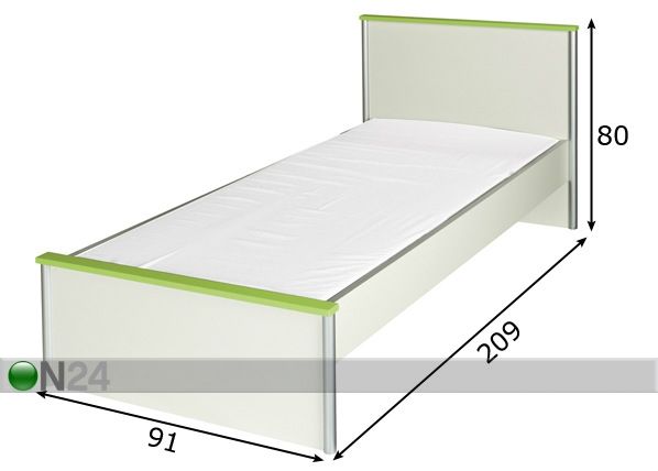 Voodi Cool 80x200 cm mõõdud