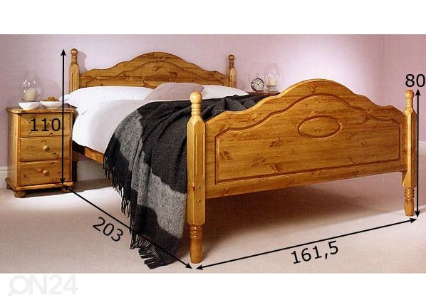 Voodi Corrib 153x190 cm mõõdud