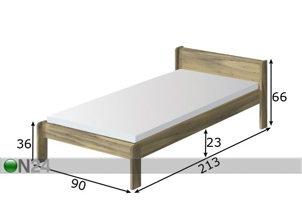 Voodi Deco 80x200 cm mõõdud