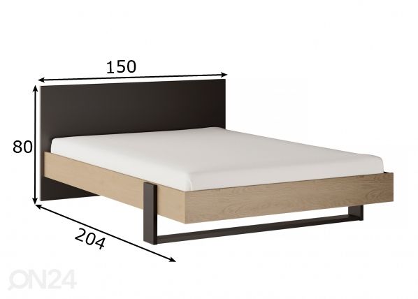 Voodi Duplex 140x200 cm mõõdud