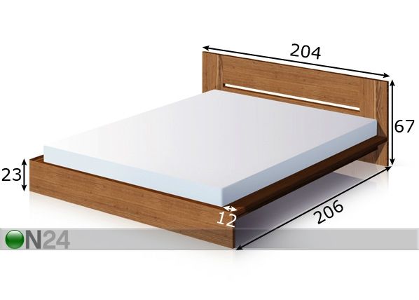 Voodi Eco 180x200 cm mõõdud