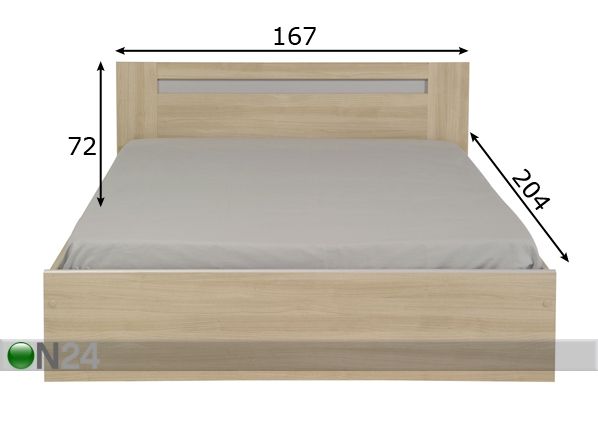 Voodi Evo 160x200 cm mõõdud