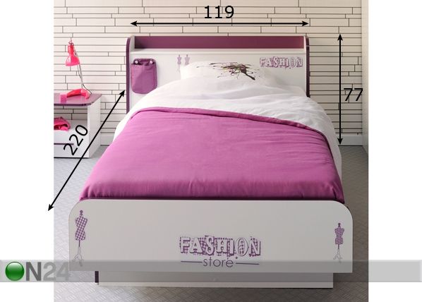 Voodi Fashion 90x200 cm mõõdud